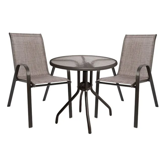 Set masa si scaune CANNES 70x72 cm - Maro