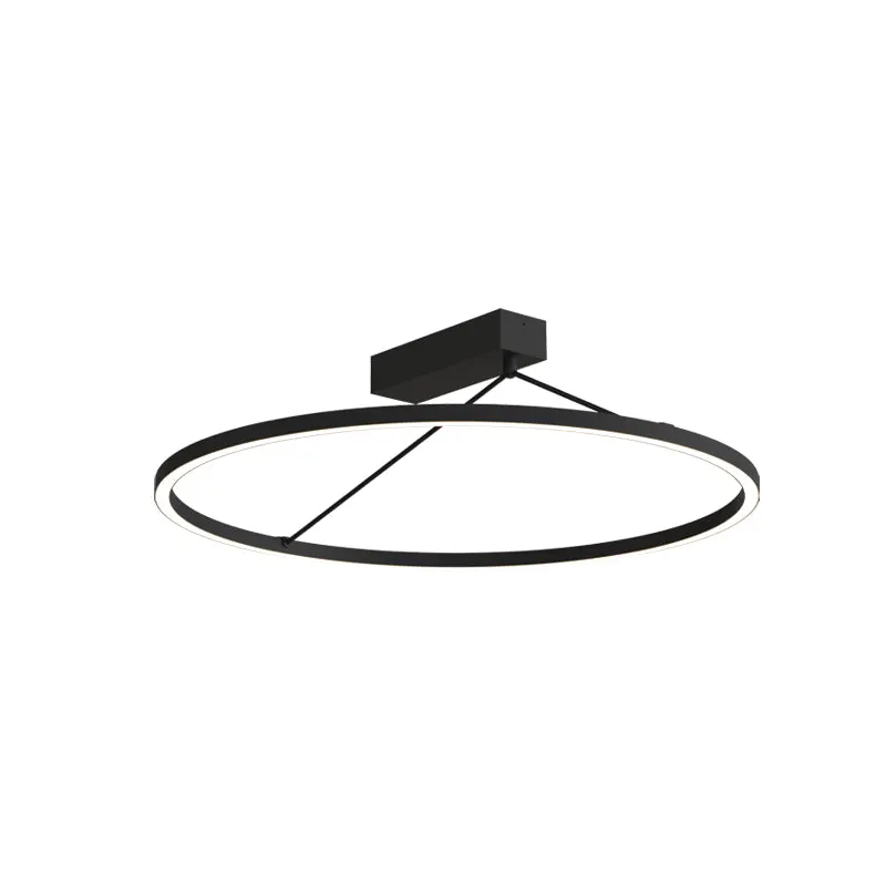 Plafoniera STRAVEN BLACK - Negru / Ø59cm