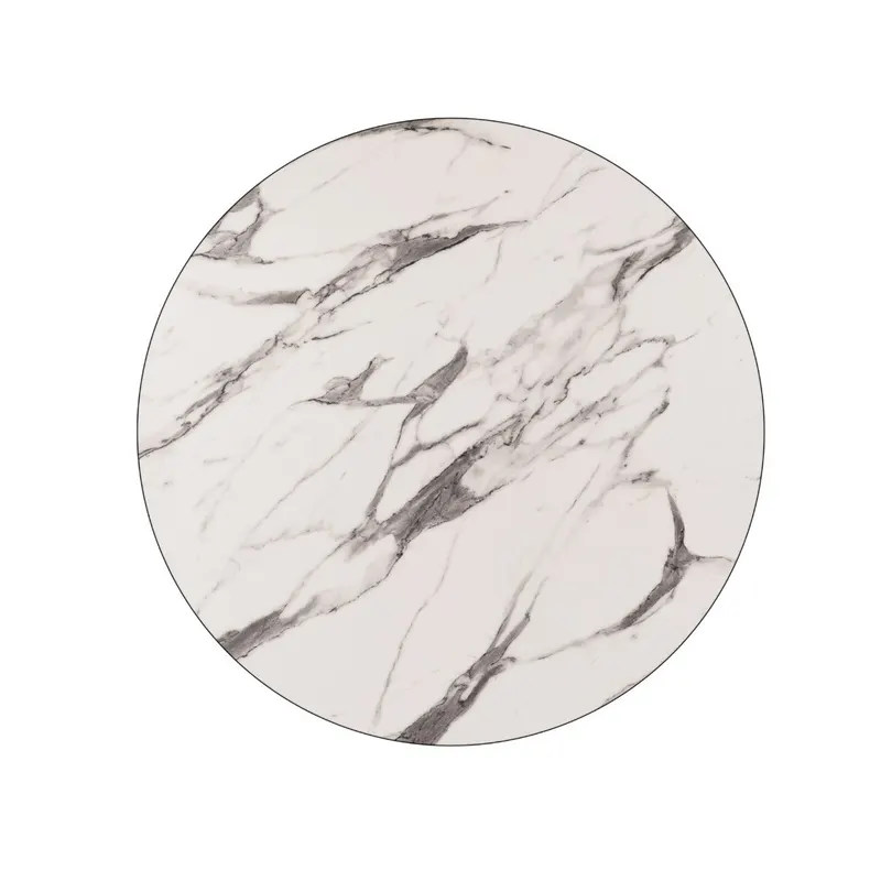 Blat masa HPL RUNAVIK 1 MARBLE Ø60 CM - Alb