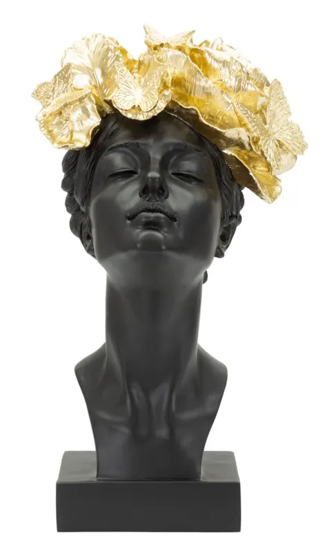 Mauro Ferretti Statuie Femeie Cu Fluturi Pe Cap cm 21X20X36,5