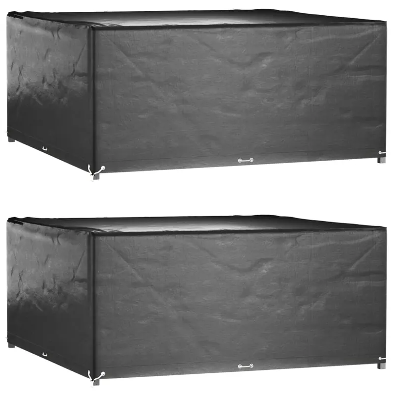 huse mobilier gradina, 2 buc, 16 ocheti, 250x250x90 cm, patrat