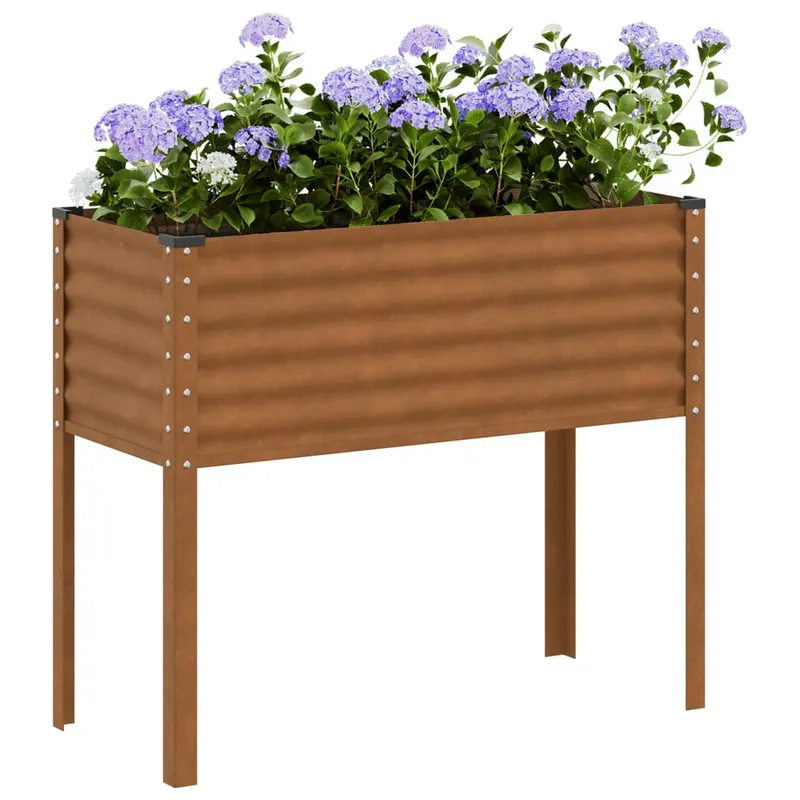 jardiniera de gradina, 100x41x90 cm, otel la intemperii