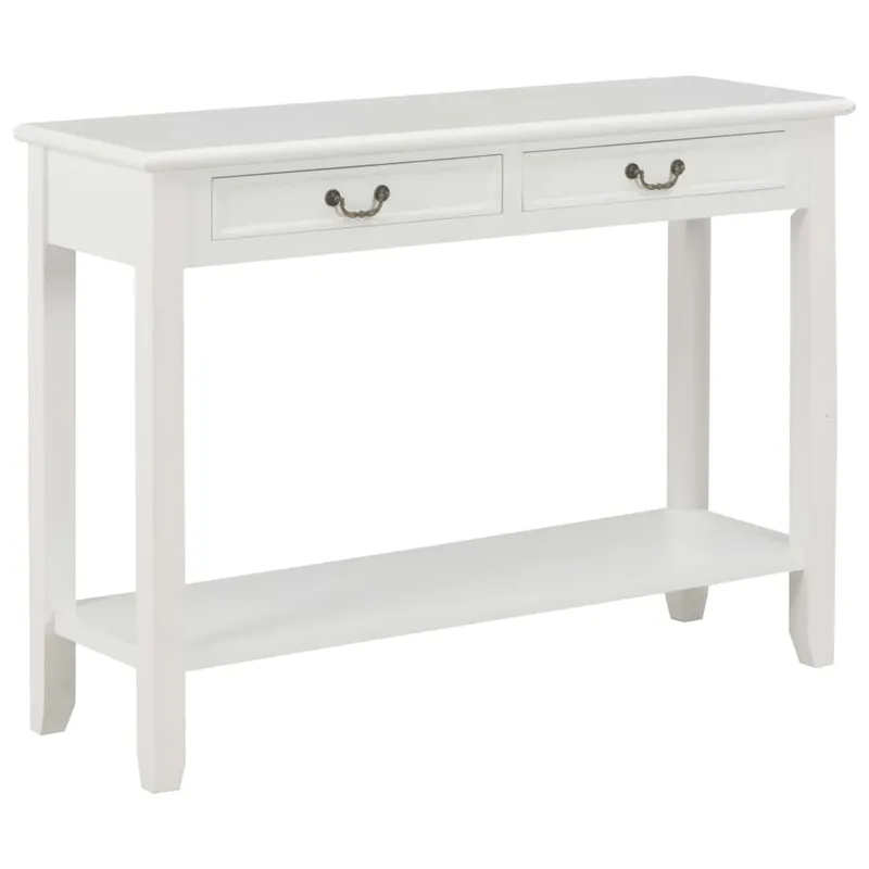 masa consola, alb, 110 x 35 x 80 cm, lemn