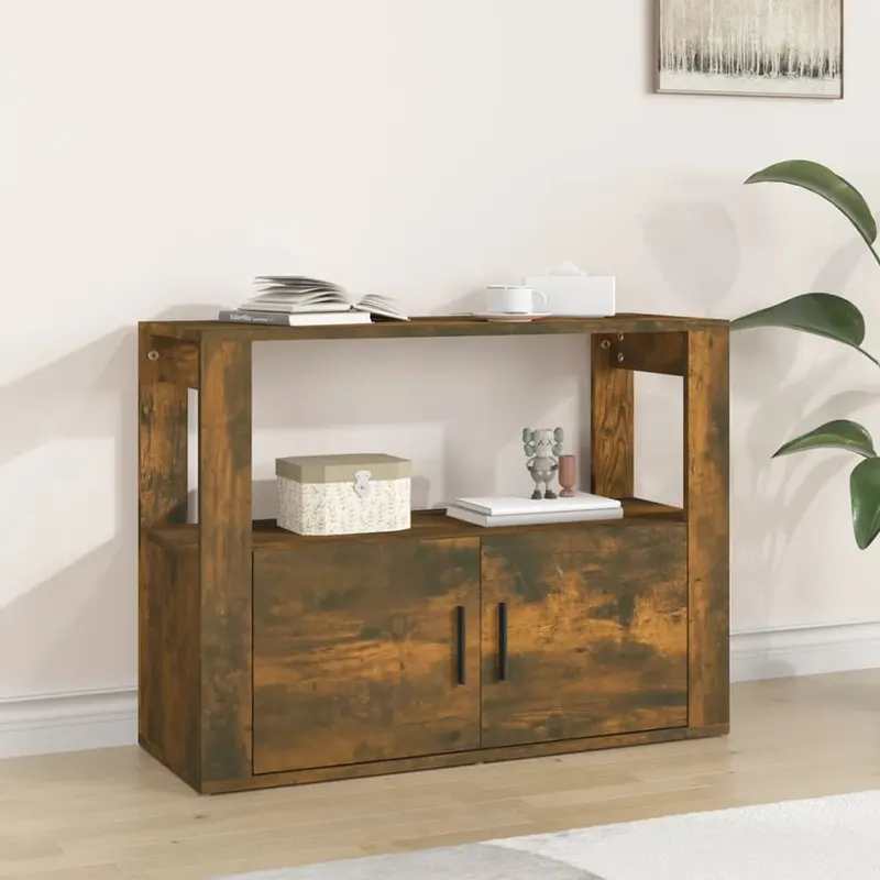 servanta, stejar fumuriu, 80x30x60 cm, lemn prelucrat
