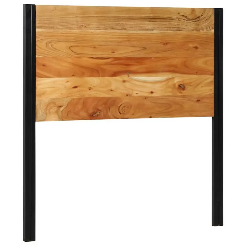 tablie de pat 100 cm din lemn masiv de salcam si fier