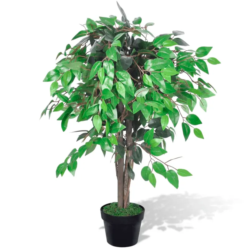 Planta artificiala, arbore de ficus, cu ghiveci, 90 cm
