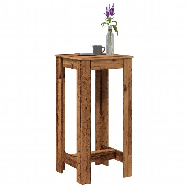 Masa bar, lemn vechi, 51x50x103,5 cm, lemn prelucrat