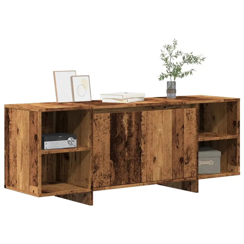 dulap tv, lemn vechi, 130x35x50 cm, lemn prelucrat
