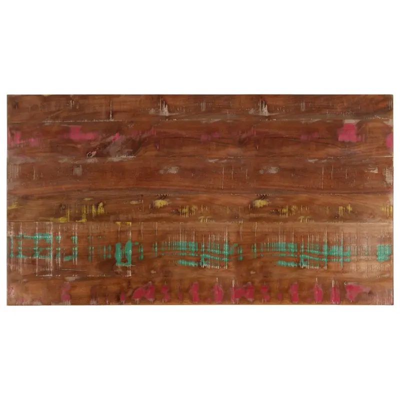 blat de masa, 100x60x3,8m, dreptunghiular, lemn masiv reciclat