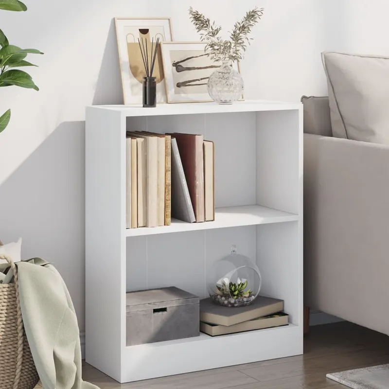 biblioteca, alb, 60x24x76 cm, lemn compozit