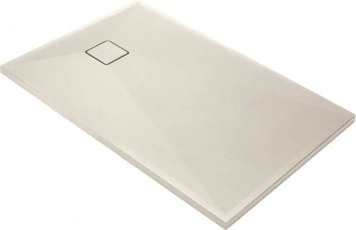 Cadita de dus dreptunghiulara, din granit, slim, bej, 100x80x3.6 cm, Deante Correo
