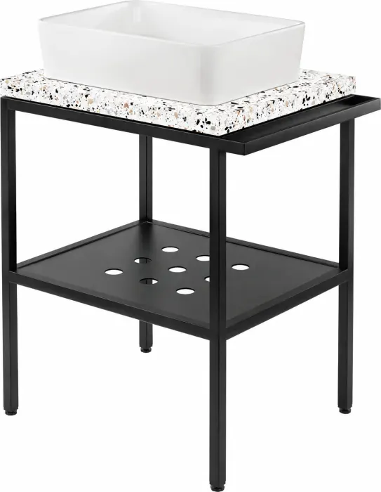 Consola sustinere cu blat stejar si lavoar inclus, 600x500x140 mm, Deante, Hiacynt