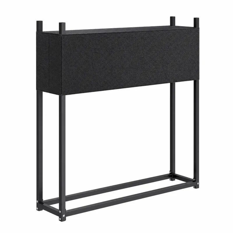 Outsunny Suport lemne 106 x 25 x 113 cm, raft pentru lemne cu husă 600D-Oxford, cadru din oțel, până la 250 kg, Negru