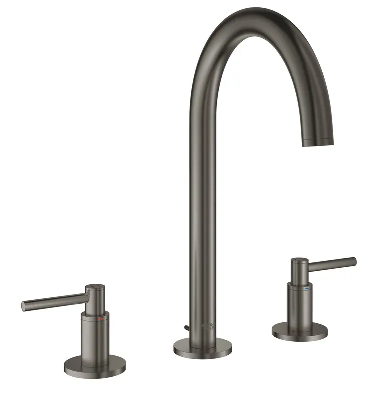 Baterie lavoar Grohe 20009AL3, Atrio, pe blat, M, 291 mm, ventil, mat, grafit
