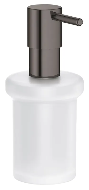 Dozator sapun Grohe 40394A01, Essentials, pe suport, 160 ml, sticla, metal, lucios, grafit