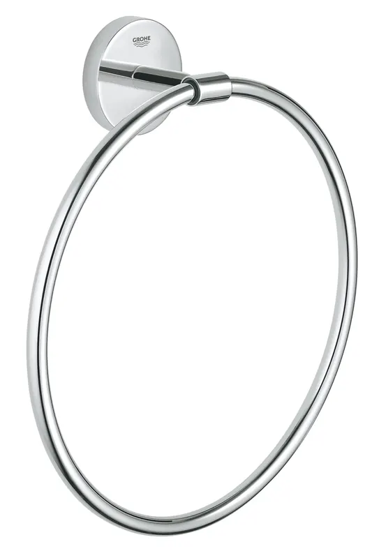 Inel prosop Grohe 40460001, 210 mm, 58 mm, 1 rafturi, 2 orificii instalare, pivotanta, pe perete, crom