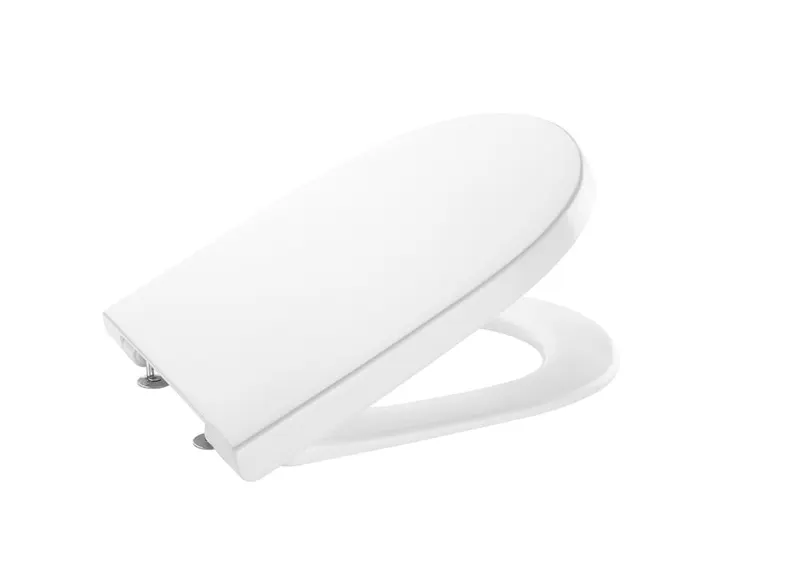 Capac WC Roca A801D20001, 419 mm, 357 mm, 1 functii speciale, suprafata antiaderent, oval, duroplast, Alb