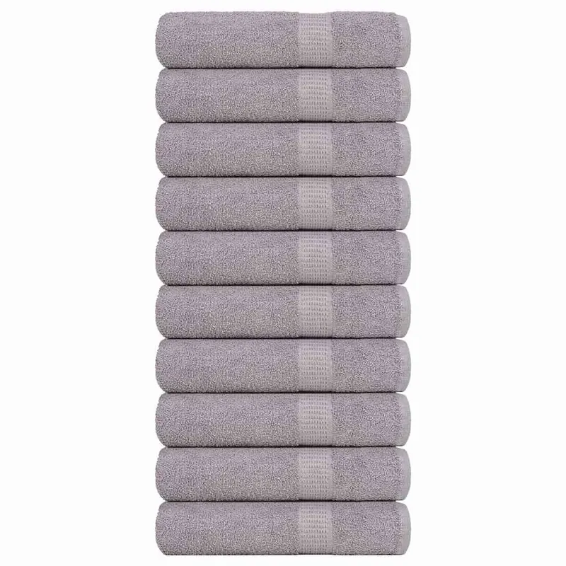Prosoape de baie, frogn, 10 buc., gri, 100x150 cm, 360 g/m2