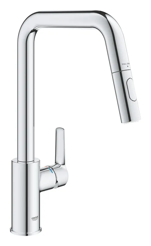Baterie bucatarie Grohe 30631000, Start, tip comanda monocomanda, marime inalta, forma pipa tip u, crom