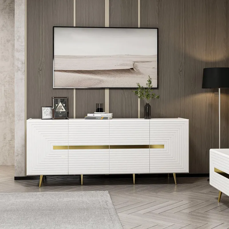Comodă TV Jose, Diverse culori, Diverse dimensiuni - Alb / 180x47x75 cm