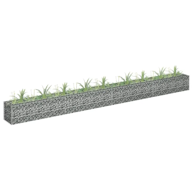 strat inaltat gabion, 360 x 30 x 30 cm, otel inoxidabil