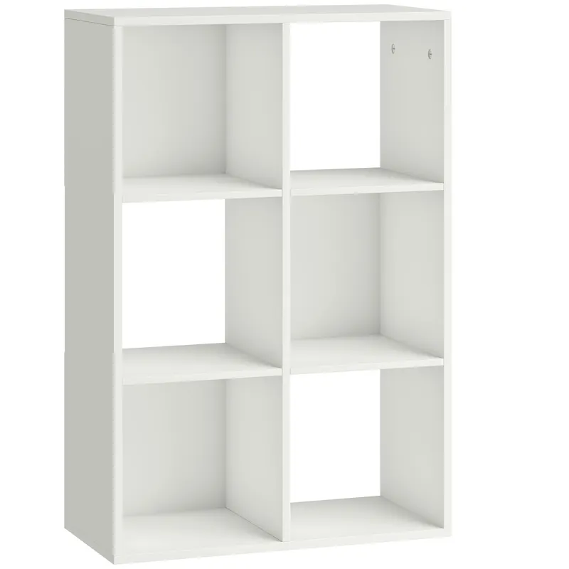 HOMCOM Raft pentru cărți, raft vertical cu 3 niveluri, raft îngust cu dispozitiv anti-răsturnare, unitate de depozitare pentru living, dormitor, birou, Alb