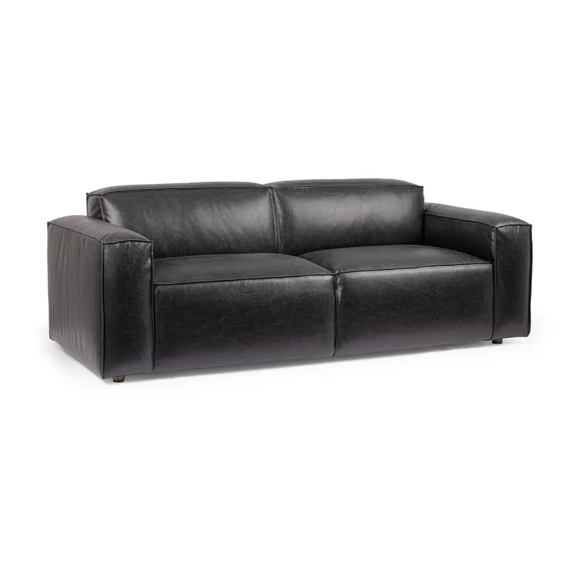Canapea 3 locuri JOSEPH 216 CM - Negru