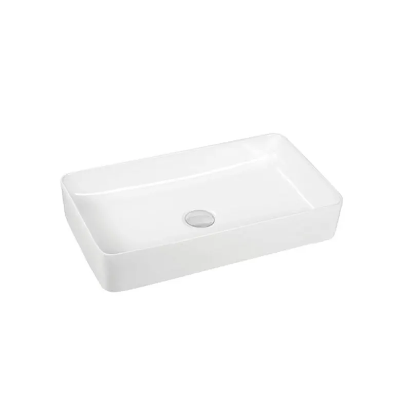 Lavoar pe blat Fluminia Lena 50, 34 cm, dreptunghiular, garantie 2 ani, alb