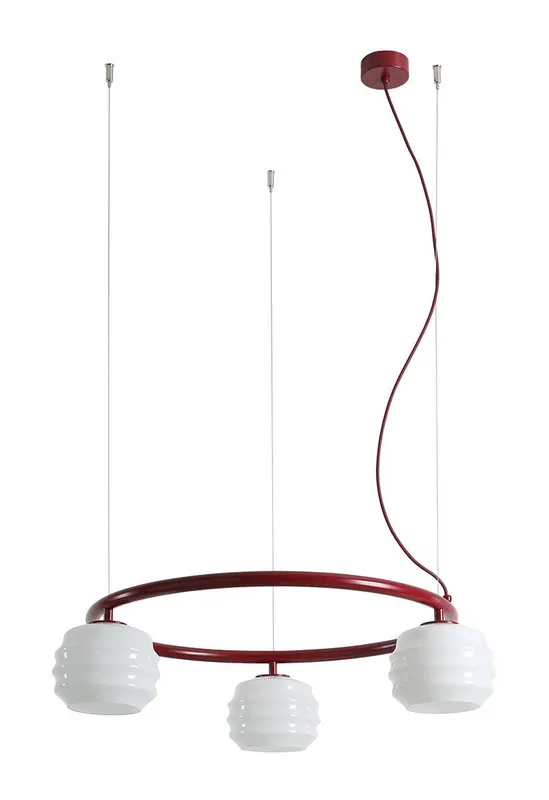 Lampa suspendata MOLN RING 3 - Roșu vin