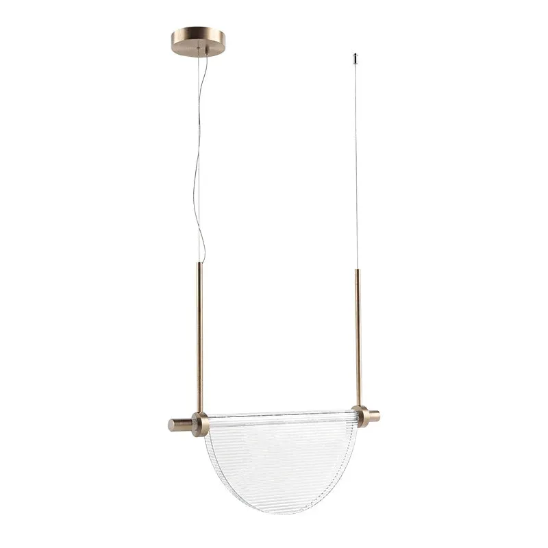 Lampa suspendata SOLMERO II - Transparent sticlă striată
