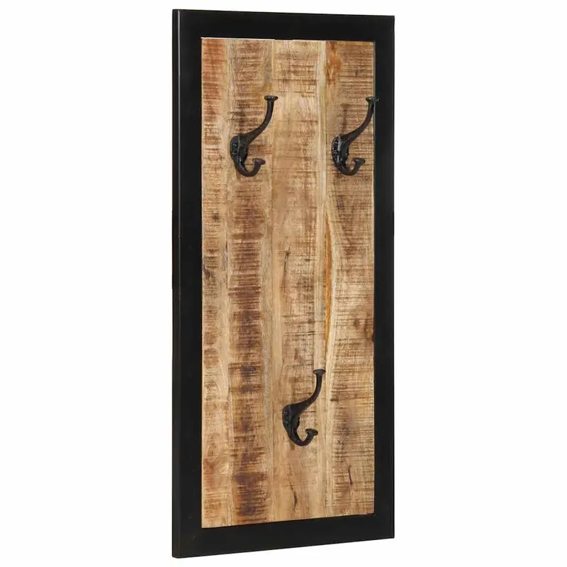 cuier pentru haine, 40x2x80 cm, lemn masiv de mango brut