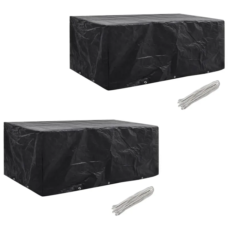 huse mobilier gradina, 2 buc, 8 persoane, 229x113 cm poliratan