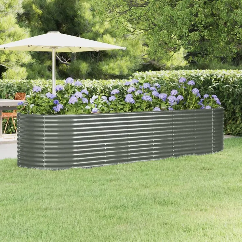 strat inaltat gradina 322x100x68 cm otel vopsit electrostatic