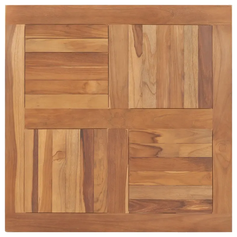 blat de masa patrat, 80 x 80 x 2,5 cm, lemn masiv de tec