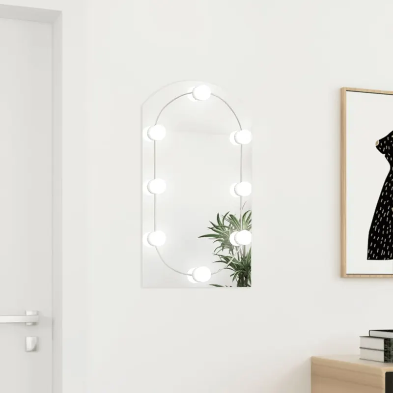oglinda cu lumini led, arcada, 70x40 cm, sticla