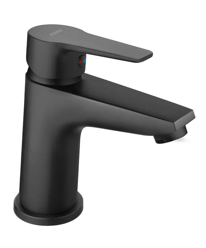 Baterie lavoar cu ventil clik-clack, negru mat, Ferro Ritto