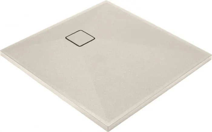 Cadita de dus patrata, din granit, slim, bej, 90x90x3.6 cm, Deante Correo