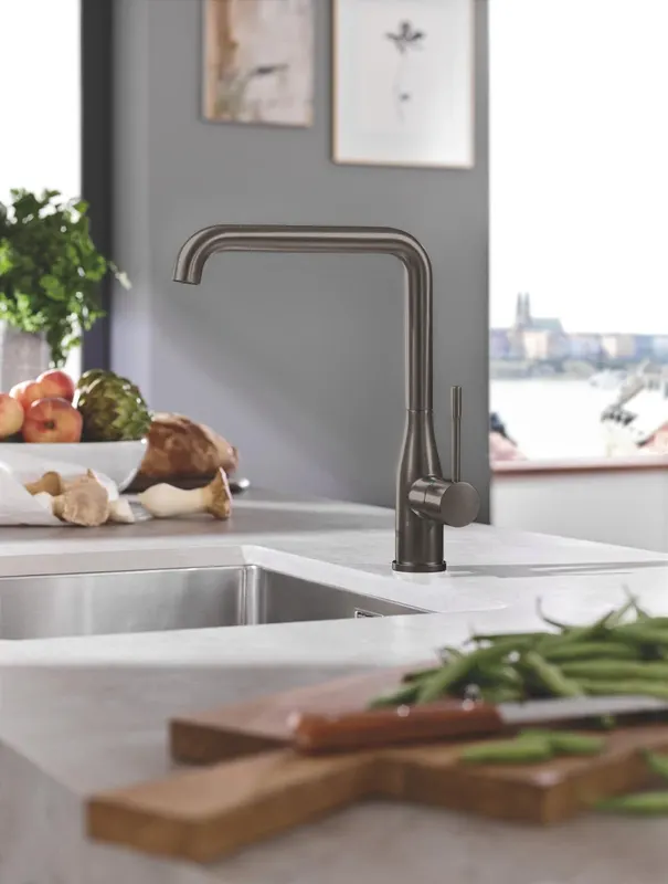 Baterie bucatarie Grohe 30505AL0, Essence, 3 8 , inalta, tip L, mat, grafit