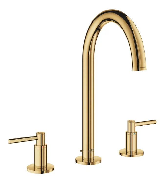 Baterie lavoar Grohe 20009GL3, Atrio, pe blat, M, 291 mm, ventil, lucios, auriu
