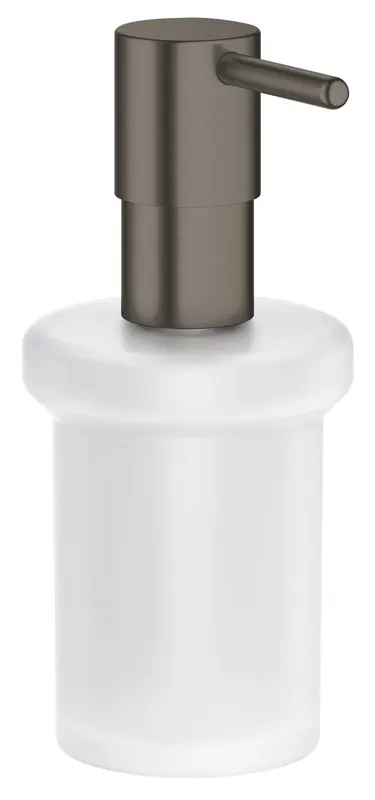 Dozator sapun Grohe 40394AL1, Essentials, 160 ml, pe suport, metal sticla, mat, grafit