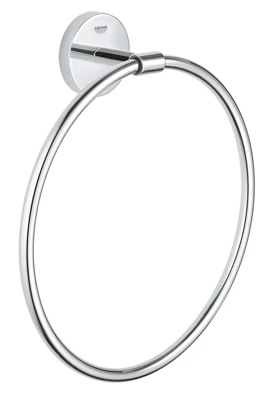Inel prosop Grohe 41167000, 200 mm, 1 rafturi, 2 orificii instalare, pivotanta, pe perete, metal, Crom
