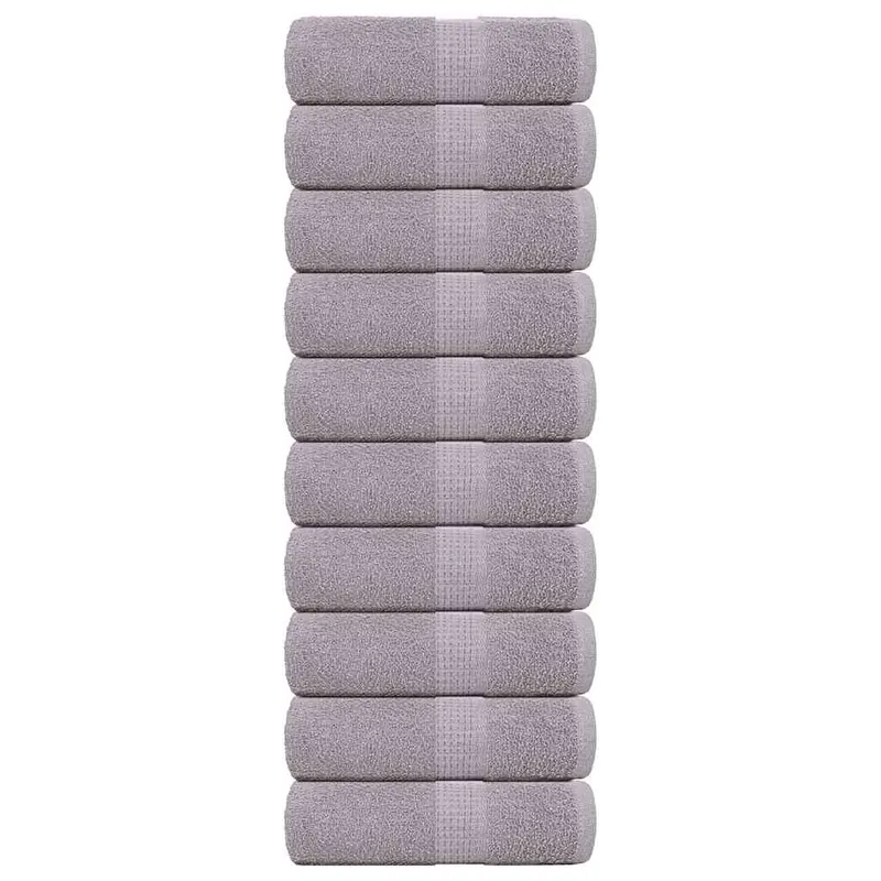 Prosoape de baie, frogn, 10 buc., gri, 30x30 cm, 360 g/m2