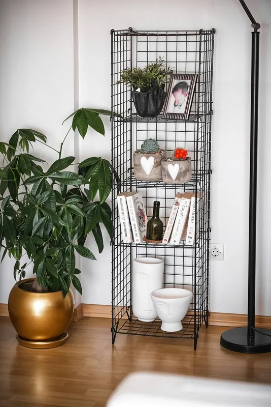 Bibliotecă Elvis, Negru, 138x35x37 cm - Negru