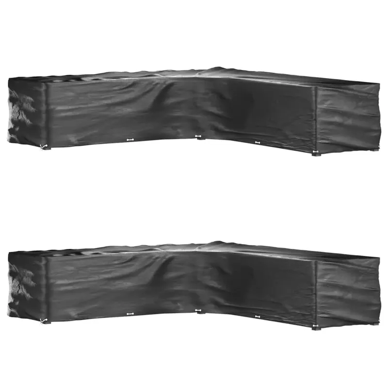 husa mobilier de gradina forma in l, 20 ocheti, 300x300x70 cm