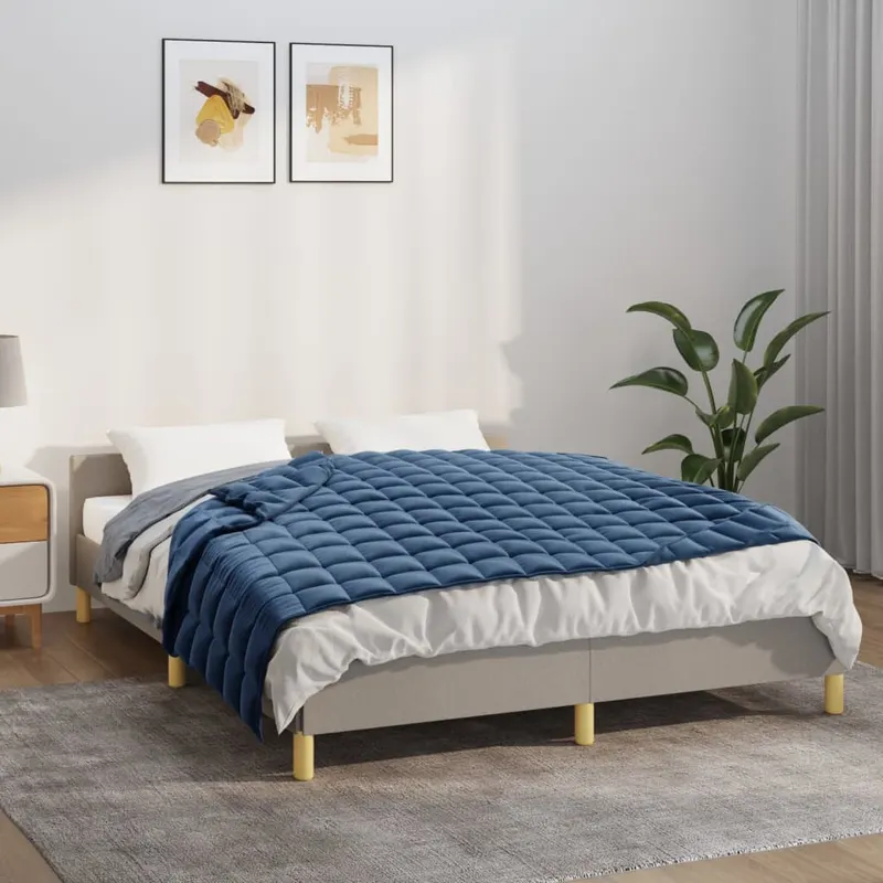 patura anti-stres, albastru, 135x200 cm, 10 kg, textil