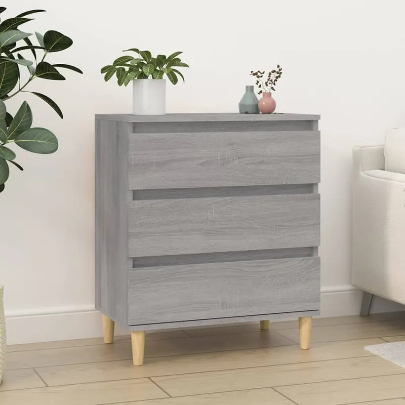 servanta, sonoma gri, 60x35x70 cm, lemn prelucrat