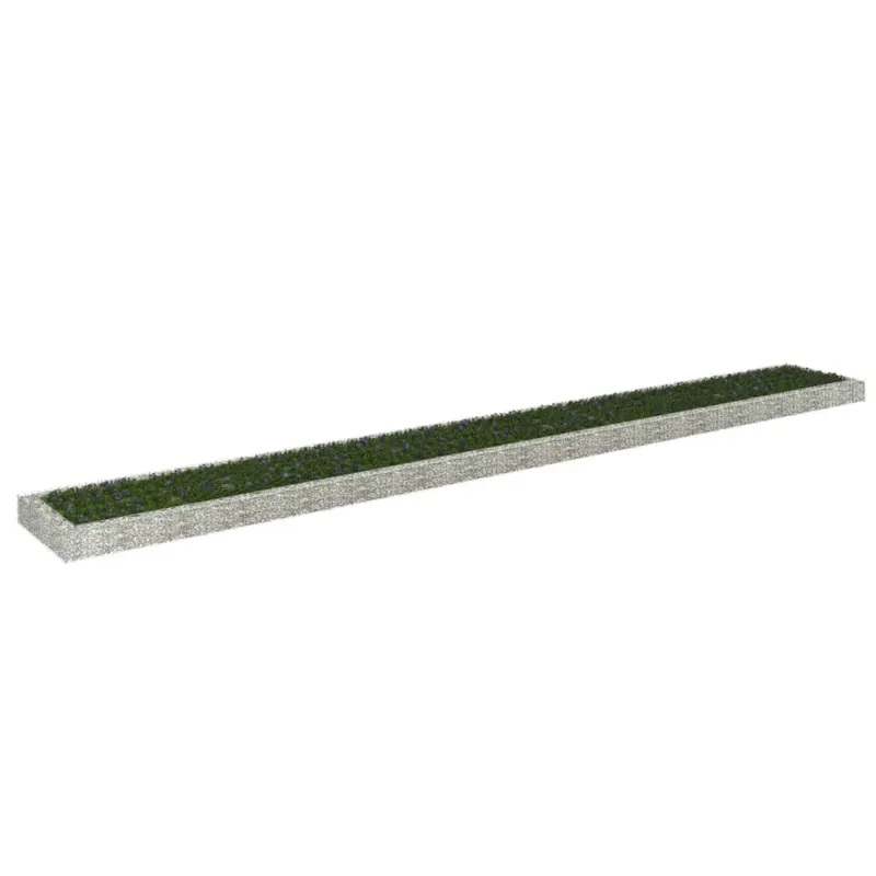 strat inaltat de gabion, 800x100x20 cm, otel galvanizat