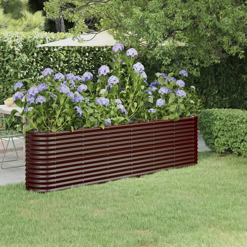 strat inaltat gradina 260x40x68 cm otel vopsit electrostatic