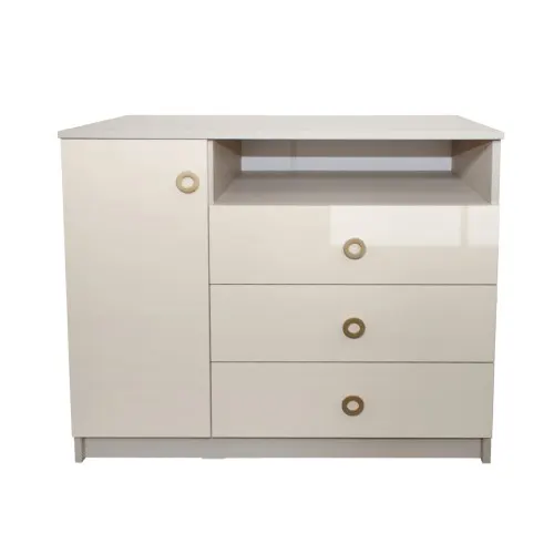 Gold comoda cu 1 usa 3 sertare, 100 x 87 x 53