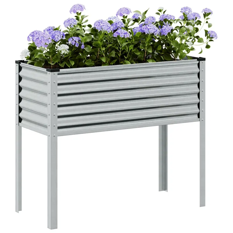 jardiniera de gradina, 100x41x90 cm, otel galvanizat